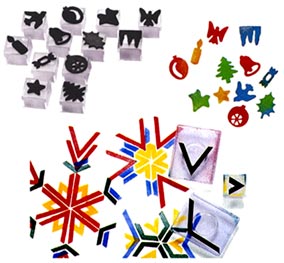 Christmas Flexipress stamps snowflake geometry stamps.