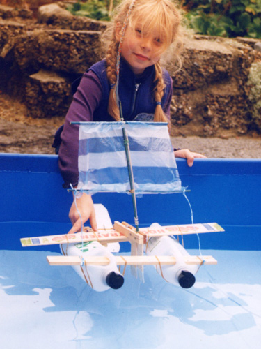 Rubber Band Powered Boat.