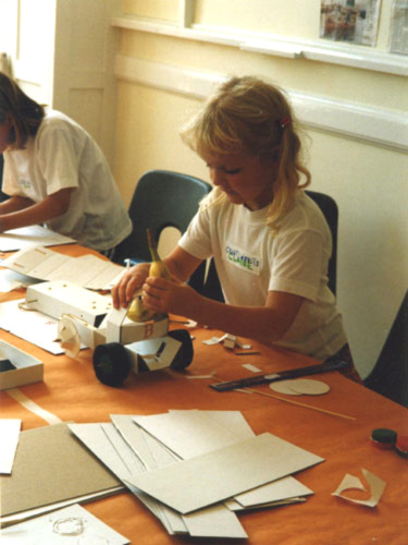 Rubber Band Powered Land Buggy Southwold Summer School 1998 0.